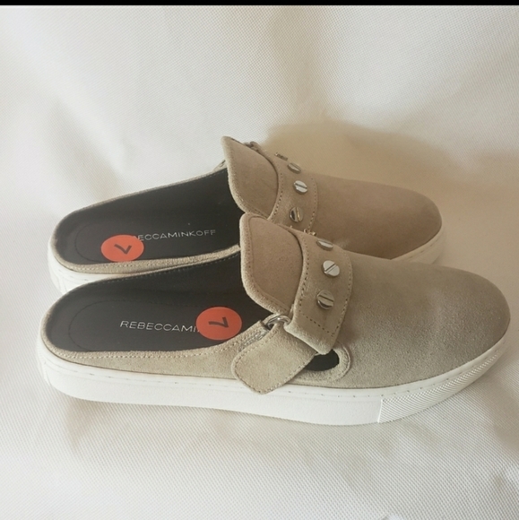 Rebecca Minkoff studded slip on Sneaker nwot 7 clog slides - Picture 3 of 8